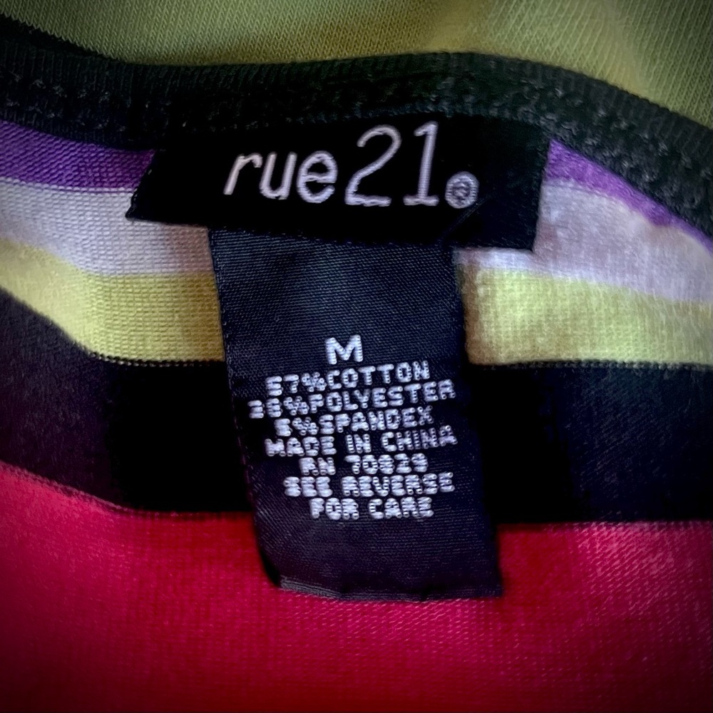 Rue 21 bright stripes stretchy beach maxi Dress M - Picture 6 of 6